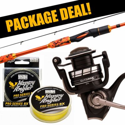 Patriot Fireball Xtreme Zander + Abu Garcia Elite Max haspelset med flätlina