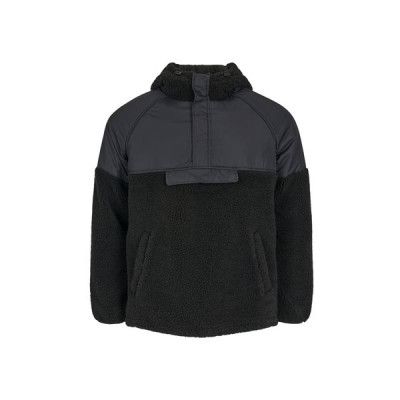 KnowledgeCotton Apparel Teddy Oversized Anorak - Grs/Vegan Black Jet