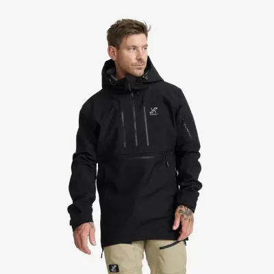 Outdoor Anorak Herr Black, Storlek:2XL