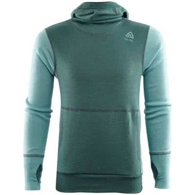 Aclima Kids WarmWool Hood Sweater North Atlantic / Reef Waters