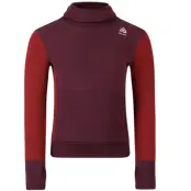 Aclima Warmwool Hoodsweater Kids Fig/Red Dahlia