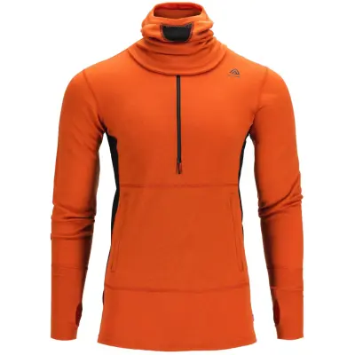Aclima WarmWool Hoodsweater w/Zip M's Gold Flame/Jet Black