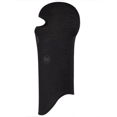 Buff Lightweight Merino Wool Balaclava Solid Black