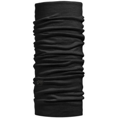 Buff Lightweight Merino Wool Tubular Solid Black