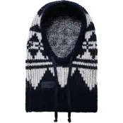 Varg Unisex Bräcke Knitted Balaclava Dark Blue With Off White