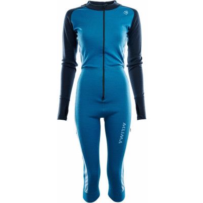 Aclima Women's WarmWool Overall 3/4 Blue Sapphire(Navy Blazer/Azu.