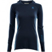 Women's WarmWool Hood Sweater Navy Blazer / Azure Blue / Blue Sapphire