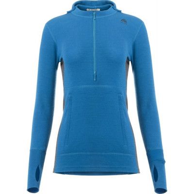 Aclima Women's WarmWool Hoodsweater with Zip Corsair/Marengo