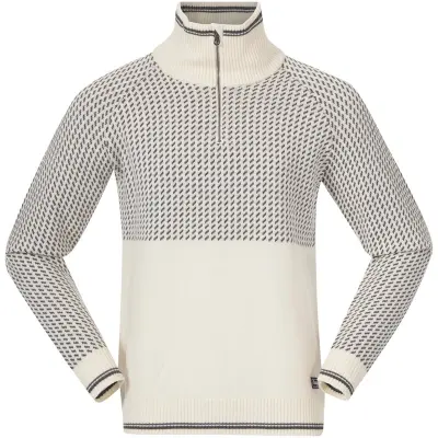 Bergans Alvdal Wool Half Zip Men Vanilla White/Solid Dark Grey