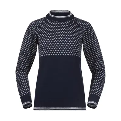 Bergans Alvdal Wool Jumper Women Navy Blue/Vanilla White
