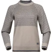 Bergans Alvdal Wool Jumper Women Sandstone/Navy Blue