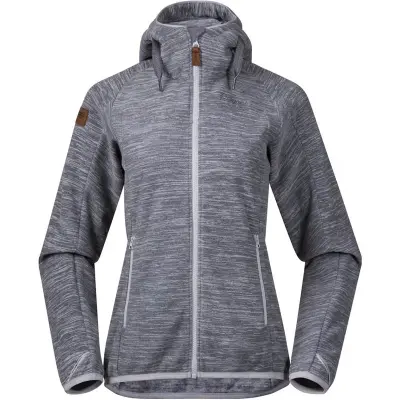 Bergans Hareid NoHood Fleece Jacket Women Aluminium - L