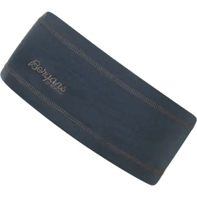 Bergans Juniors' Wool Headband Navy Blue/solid Grey