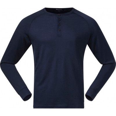 Bergans Men's Lysebu Wool Henley Navy Blue