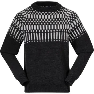 Bergans Men's Nordmarka Merino Jumper Dark Shadow Grey/Vanilla White
