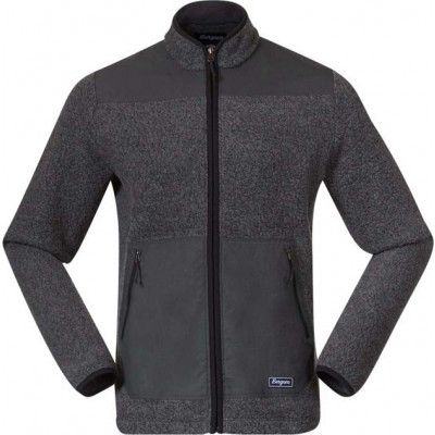 Bergans Men's Nordmarka Rewool Pile Midlayer Jacket Solid Dark Grey/Dark Shadow Grey