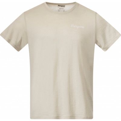 Bergans Men's Rabot Emblem Wool Tee Chalk Sand