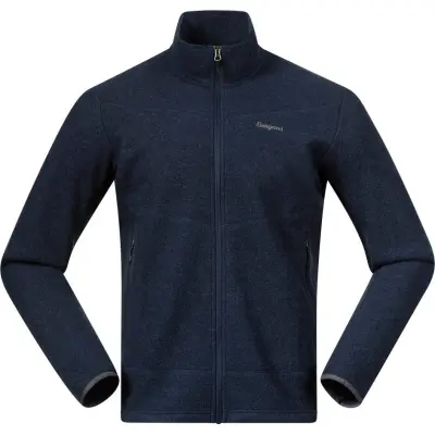 Bergans Men's Rabot Merino Fleece Midlayer Jacket Navy Blue