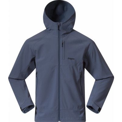 Bergans Men's Vaagaa Softshell Jacket Hood Granite Blue