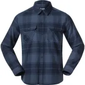 Bergans Nordmarka Flannel Shirt Men Granite Blue/Navy Blue Check - XXL