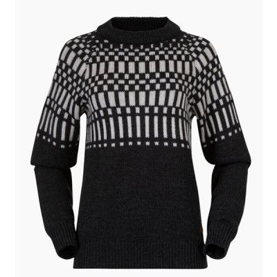 Bergans Nordmarka Merino Jumper Women Dark Shadow Grey/Vanilla White