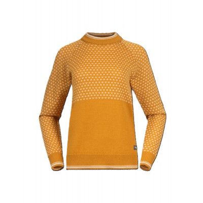 Bergans Nordmarka Merino Jumper Women Golden Field/Vanilla White