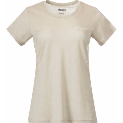 Bergans Women's Rabot Emblem Wool Tee Chalk Sand