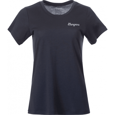Bergans Women's Rabot Emblem Wool Tee Navy Blue