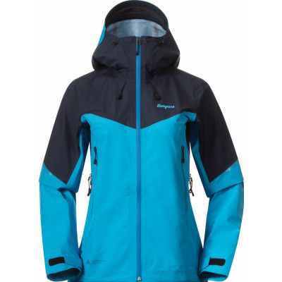 Bergans Women's Rabot Light 3L Shell Jacket Aqua Lagoon/Navy Blue