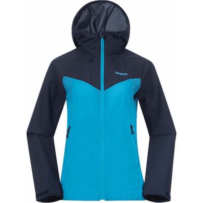 Bergans Women's Rabot Windbreaker Jacket Aqua Lagoon/Navy Blue