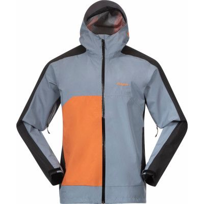 Bergans Men's Vaagaa Light 3L Shell Jacket Husky Blue/Black/Faded Orange