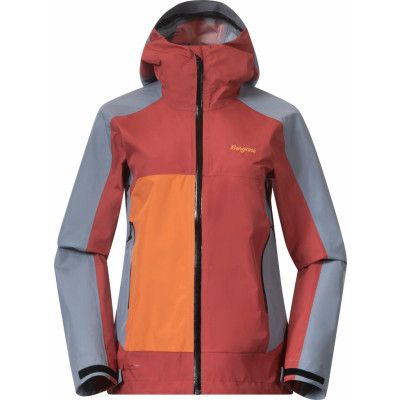 Bergans Women's Vaagaa Light 3l Shell Jacket Rusty Dust/Husky Blue/Faded Orange