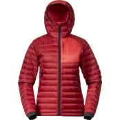 Bergans Vaagaa Light Down Jacket Hood Women Crimson Red/Peachy Red