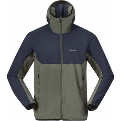 Bergans Men's Vaagaa Windbreaker Jacket  Green Mud/Navy Blue