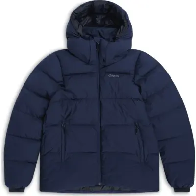 Bergans Women's Lava Warm Down Jacket With Hood Navy Blue/solid Grey