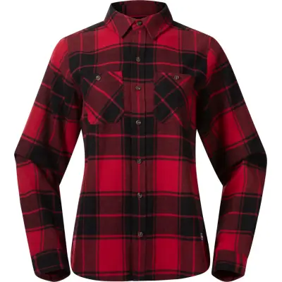Bergans Women's Nordmarka Flannel Shirt Red/black Check