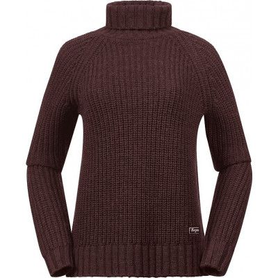 Bergans Women's Nordmarka Merino High Neck Jumper Amarone Red