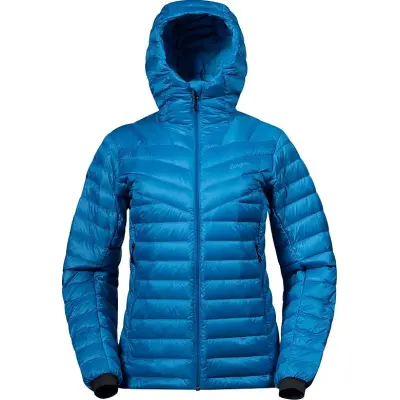 Bergans Women's Rabot Light Down Jacket Hood Dark Aqua Lagoon