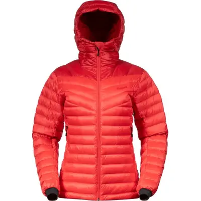 Bergans Women's Rabot Light Down Jacket Hood Peachy Red/red