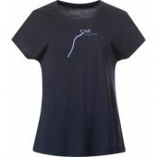 Bergans Women's Tind Altitude Merino Tee Navy Blue/Blueberry Milk Steep Peak