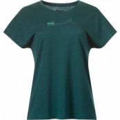 Bergans Women's Tind Crux Merino Tee Malachite Green/Light Malachite Green Moon Peak