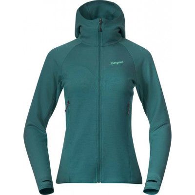 Bergans Women's Tind Merino Hood Jacket  Malachite Green