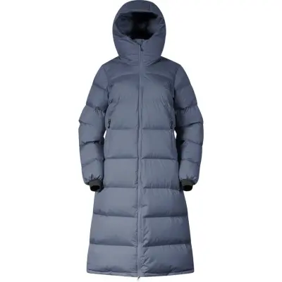 Bergans Women's Urban Down Long Coat Granite Blue