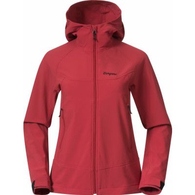 Bergans Women's Vaagaa Softshell Jacket Hood Crimson Red