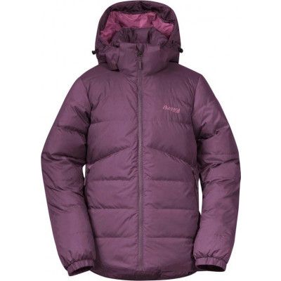 Bergans Youth Girls Røros Down Jacket Dark Ruby Purple