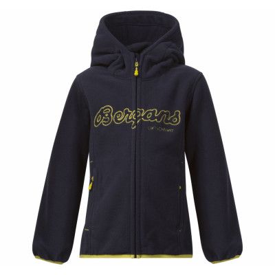 Bryggen Kids Jkt, Navy/Lemon, 128,  Bergans