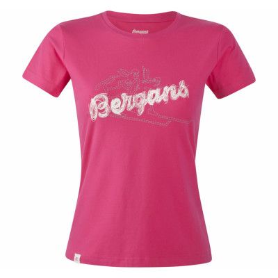 Bryggen Lady Tee, Hot Pink, Xl,  Bergans