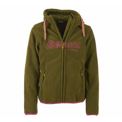 Bryggen Youth Girl Jkt, Green Tea/Hot Pink, 140,  Bergans