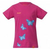 Butterfly Kids Tee, Hot Pink, 104,  Bergans