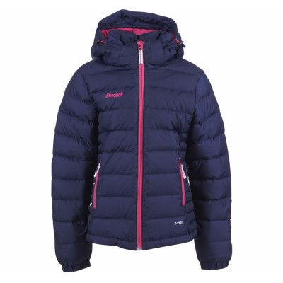Down Youth Girl Jkt, Navy/Hot Pink/White, 152,  Bergans